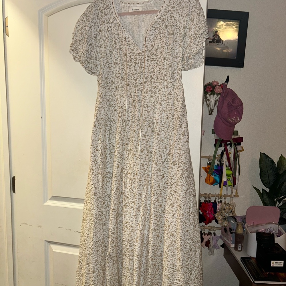 Bohme Cream Floral Maxi Dress